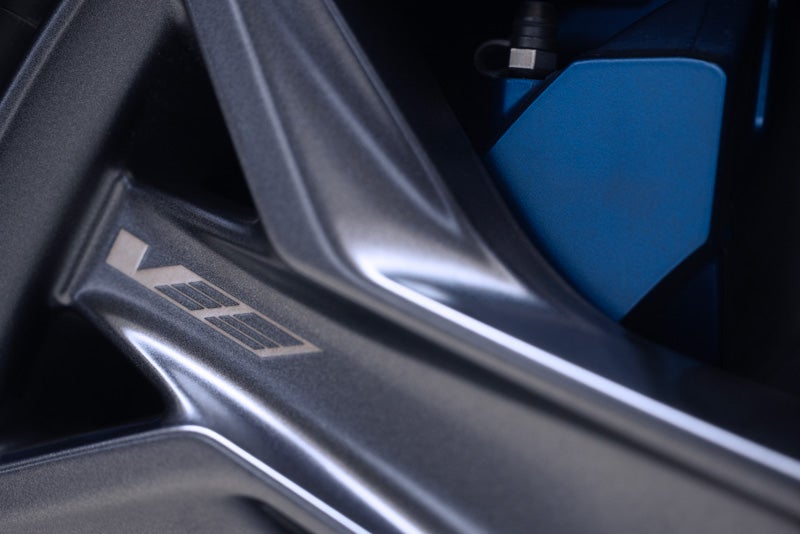 Close-up of the 2026 OPTIQ-V Brembo Performance Front Brakes | Moses Cadillac of Charleston in Charleston WV