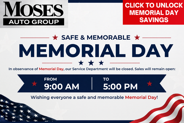Memorial Day Hours